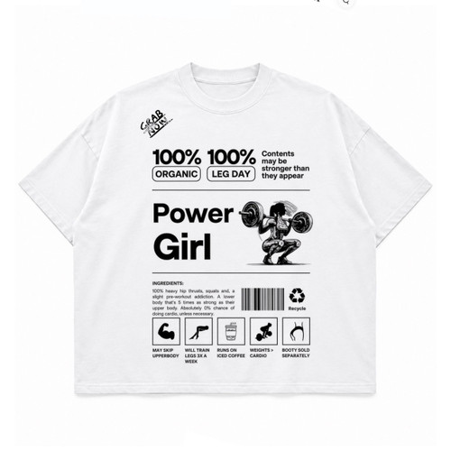 تیشرت طرح Power Girl