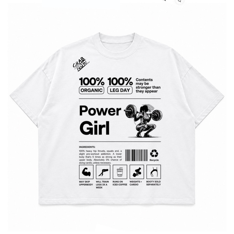 تیشرت طرح Power Girl