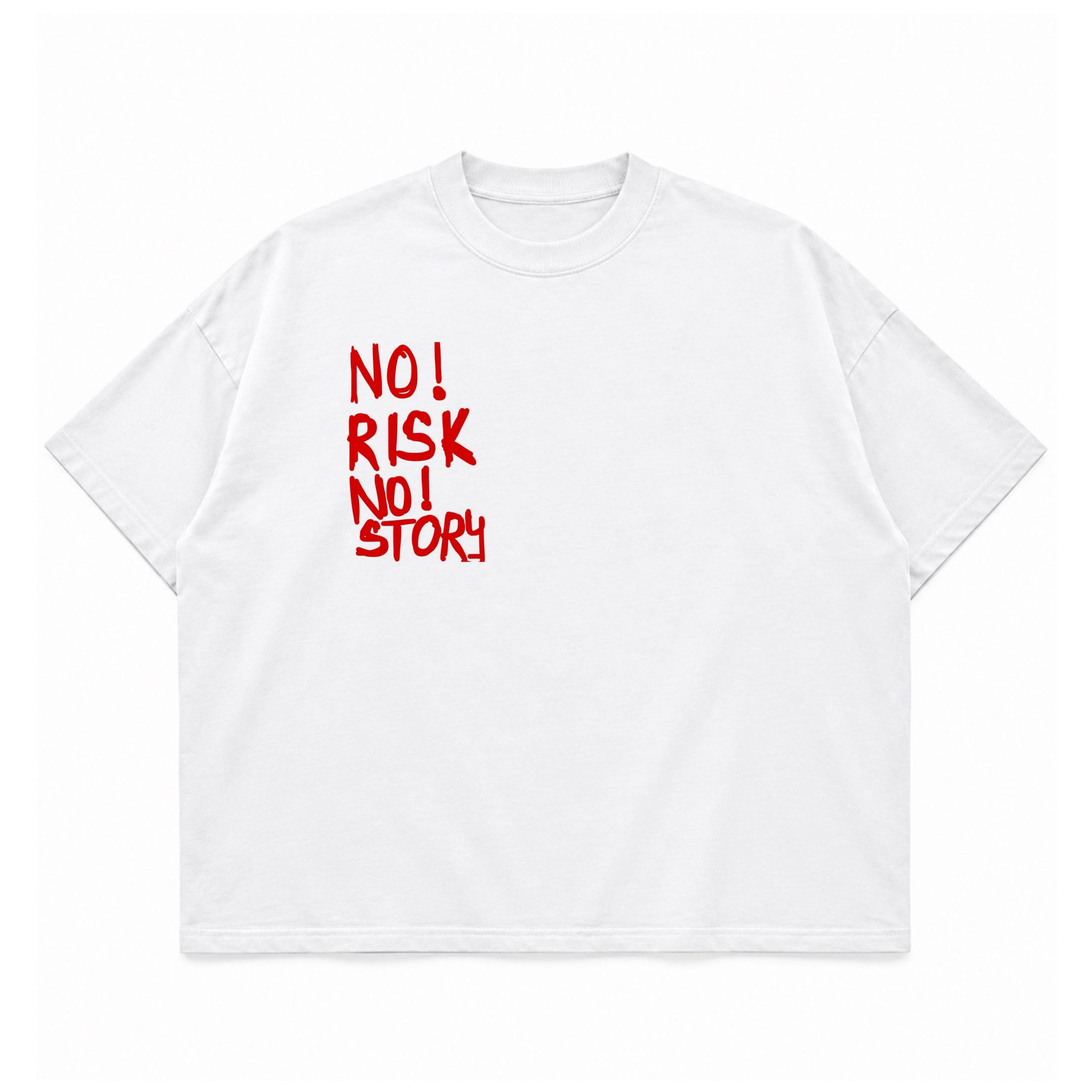 تیشرت طرح No risk no story